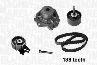 MAGNETI MARELLI 341403980001 -  Водяной насос + комплект зубчатого ремня
